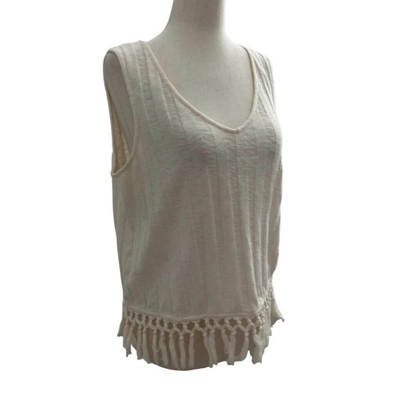 Eri and Ali Anthropologie Women Sz Small Boho Bohemian Crop Top Shirt Top 7-533 - Picture 2 of 9